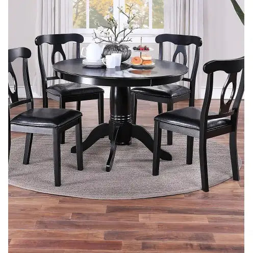 (.24) Style Loft Collection Classic Round 5pc Dining Set
