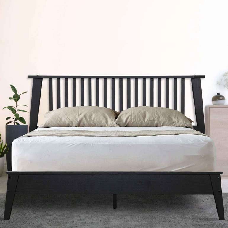 Acacia Kaylin Deluxe Wood Platform Bed Frame for Stylish Bedrooms